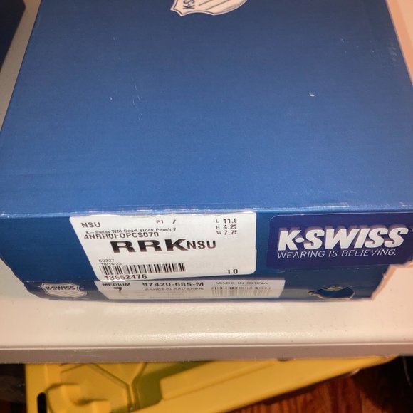 K-SWISS WOMEN COURT BLOCK PEACH SUEDE - SIZE 7 Med - NWT - Picture 15 of 16